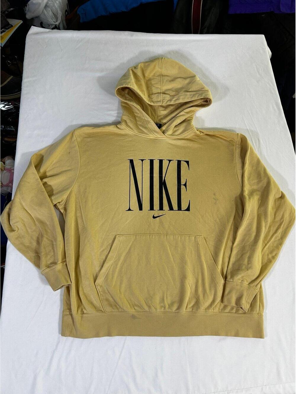 Nike Women's hooded pullover sweatshirt yellow size Large